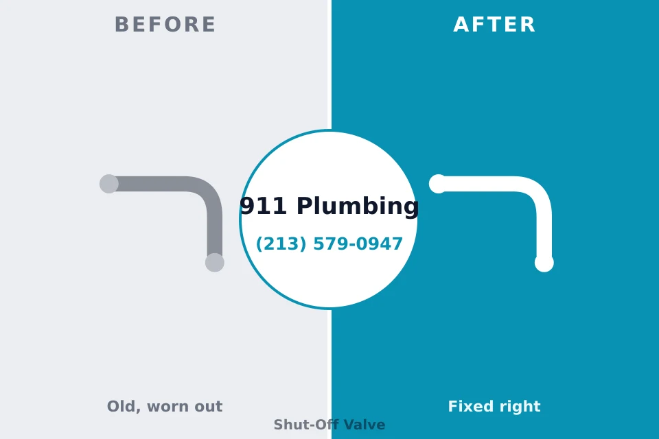Before and after: plumbing repair St. Georges, DE